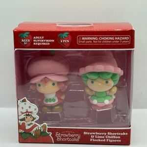 Strawberry Shortcake 3" Flocked Figure Set Lime Chiffon Figurine Collectible NEW